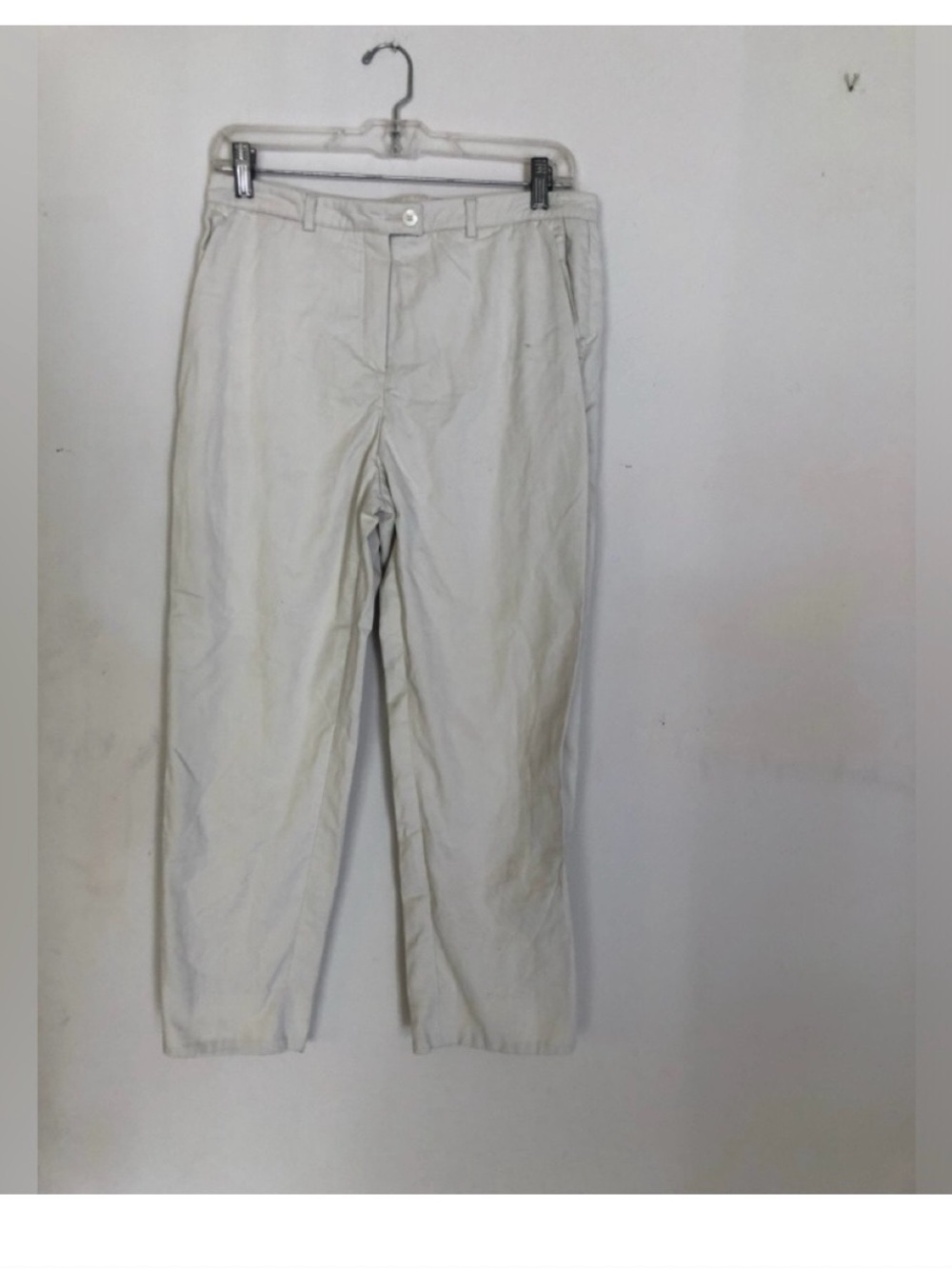 Sporty and Elegant Beige Straight Leg Women's Pants